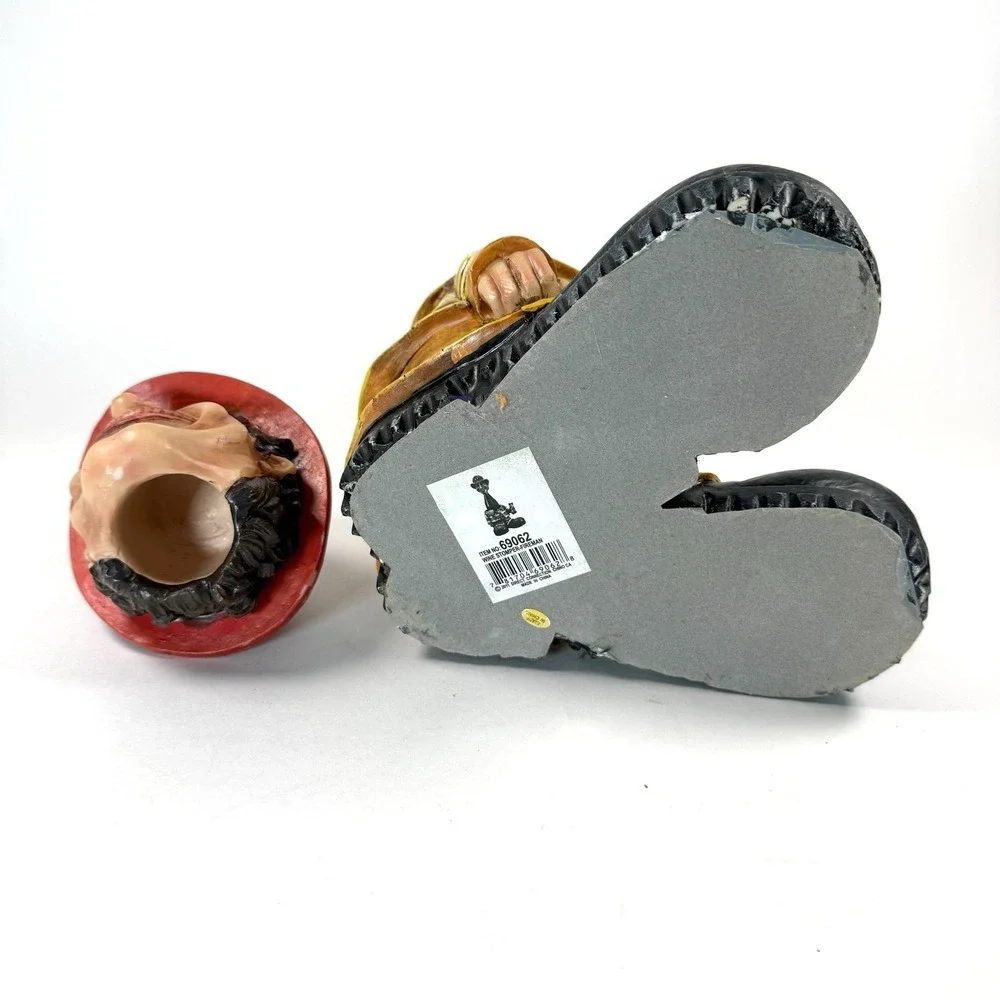 Firefighter Wine Bottle Holder Resin Figurine Rescue Cat Novelty‎ Decor